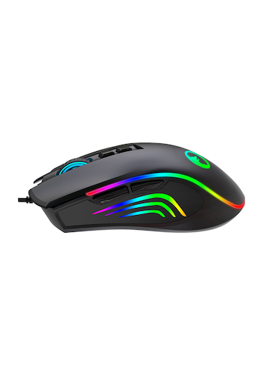 Gametech Prime Kablolu Makro Tuşlu 12800 DPI RGB Led Işıklı Oyuncu Mouse