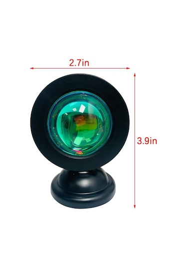 Jms Led Usb Gün Batımı Lamba Projektör Ev Dekor Gece Lambası Taşınabilir Mood Işık Neon Çok Renkli