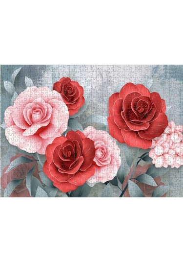 Nova 2000 Parça Puzzle - Pembe ve Kırmızı Güller