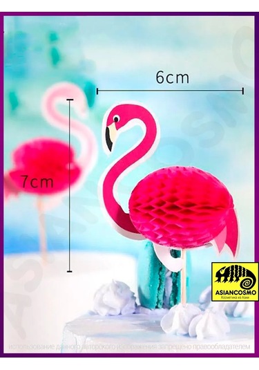 Asiancosmo Canape İçin 15 Cm 20 Adet Pembe Flamingo Bambu Şişleri 268455099