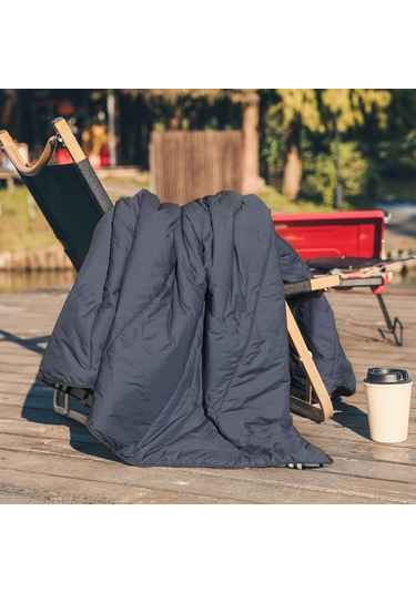 Haegs Flanel Kamp Battaniyesi, Seyahat Yorganı Dış Mekan Hafif Kompakt Outdoor Kamp Çadır Karavan Battaniye 215-150 Cm Antrasit
