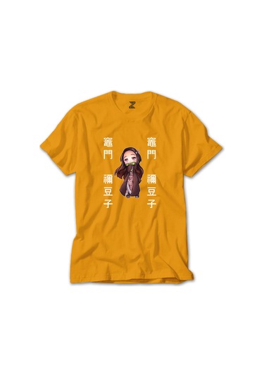 Demon Slayer Nezuko Kamado Sarı Tişört Sarı