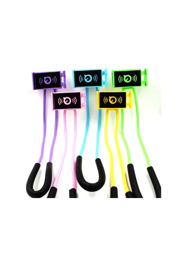 Gajeena Esnek Bükülebilir Boy Uzunlaştırılmış Plastik Telefon Tutucu - 360 Derece Döner, Dikey-yatay Kullanim, Elleri Serbest Bırakır Beyaz