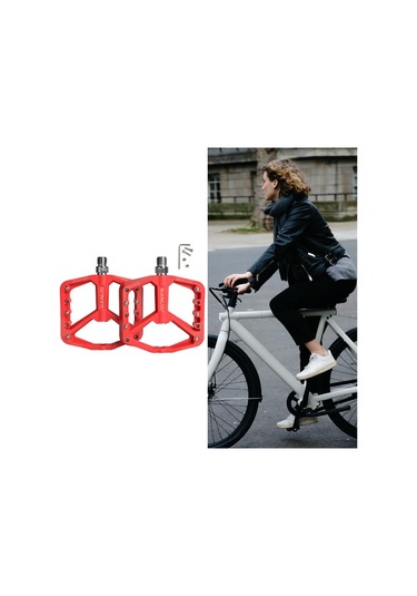 Dolıty Dağ Bisikleti Pedalları Mtb Bisiklet Düz Kırmızı