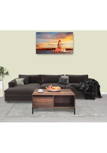 Kare Orta Sehpa - Koyu Ceviz Oslo Ceviz 90x42x90 Cm Gxyxd