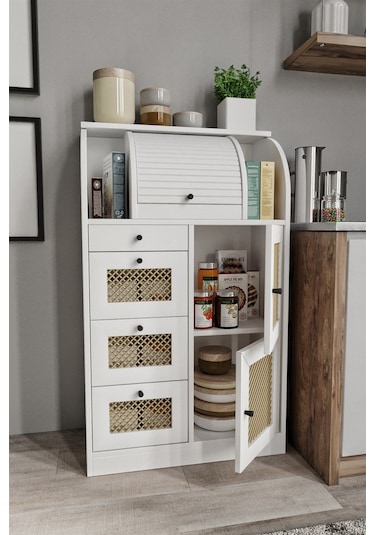 Merlin Mobilya Astana 9 Bölmeli Ekmeklik Kuru Bakliyat Saklama Kileri