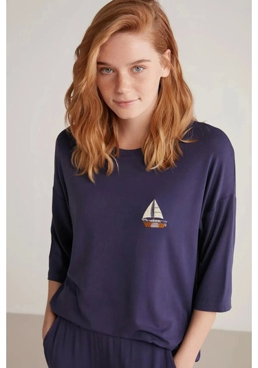 Nautıca W602 Kadın Uzun Kollu Pijama Takımı Mor