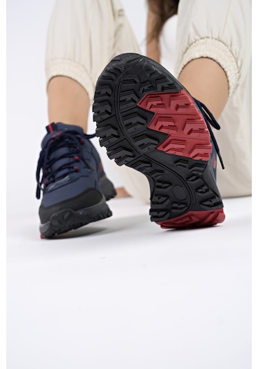 Muggo Kuzey Unisex Garantili Trekking Outdoor Sneaker Ayakkabı Lacivert- Lacivert