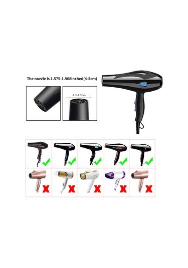 Evrensel Çıkarılabilir Saç Kurutucu Difüzör Bağlantısı- Salon Sınıf Aracı, Katlanabilir Seyahat Katlama Tasarımı Fırlat Kurutucularının Çoğu