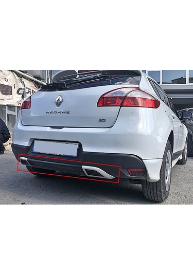 Renault Megane 3 Difüzör Parlak Siyah Plastik Servis Model Izgaralı Arka-difizör-bodykit-ek-karlık