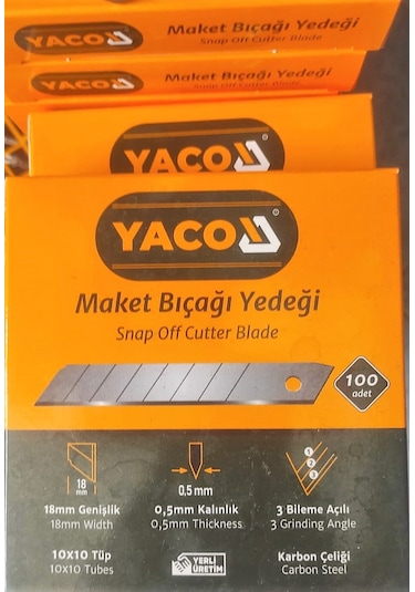Maket Bıçağı Ağzı Yedeği Falçata Geniş 0.5 MM 100 Adet 10 Pk