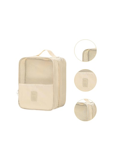 Suntek Seyahat Ayakkabı Çantası El Erkek Kadın Saplı Haki Haki