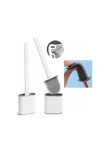Duvara Asılan Pratik Silikon Banyo Tuvalet Klozet WC Fırçası