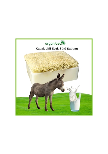 Organicsun Doğal Kabak Lifli Eşek Sütü Sabunu 120 G