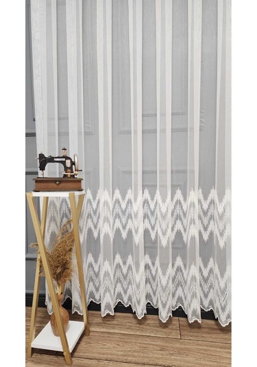 Tül Perde Farbateks Dikim Etek Geniş Ritim Model Desenli 3kat Kırışmaz Ütü Istemez Keten Tül Perde Ritim