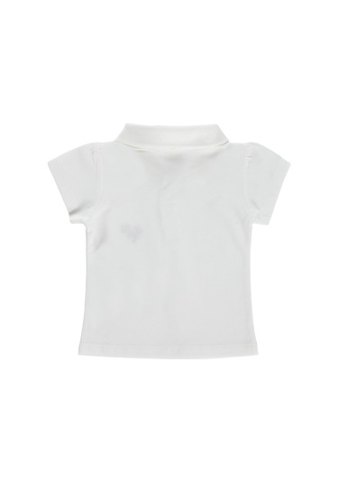 Civil Baby Çiçek Nakışlı Basic 6-18 Ay Tişört - Ekru