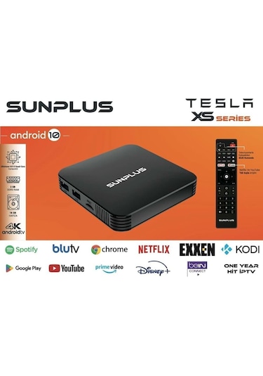 Sunplus Tesla XS Serisi Android TV Box 16 GB Hafıza Android 12 TV Box
