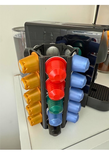 Nespresso Kapsül Tutucu - 30 Lu Dikey Kahve Standı Siyah