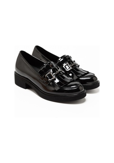 Vernice Nero Oxford Klasik Kadın 844003mk Donna Serena 4003mk Vernıce Nera Siyah