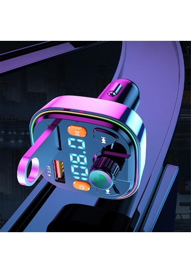 Suntek Bluetooth Fm Verici Hızlı Şarj Desteği Usb Disk Pd 2