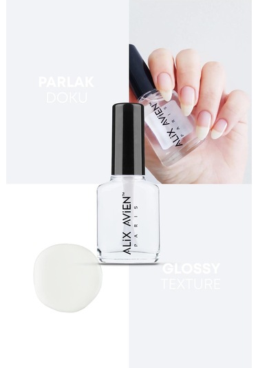 Alix Avien Şeffaf Oje Cila 01 Yüksek Pigmentli Uzun Süreli Kalıcılık Hızlı Kuruma Nail Lacquer 01