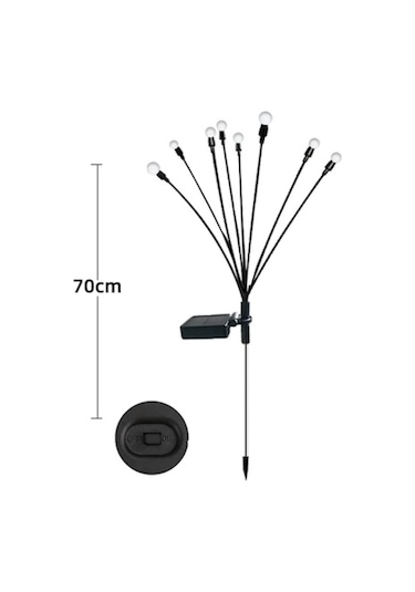 Unichrome Güneş Enerjili Ateş Böceği Çiçek Lamba 6 Led'li