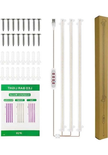 Besthome1 6.2w Led Bitki Büyüme Işık Şeritleri, 63+63 Led, 22.7 Lm, Kırmızı-mavi Işık