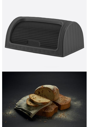 Flosoft Ekmek Kutusu, Sürgülü Ekmeklik Dolabı Füme Antrasit