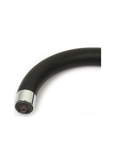 Ema Arıtma Çıkışlı Kuğu Borulu 3 Yollu Siyah Mutfak Bataryası