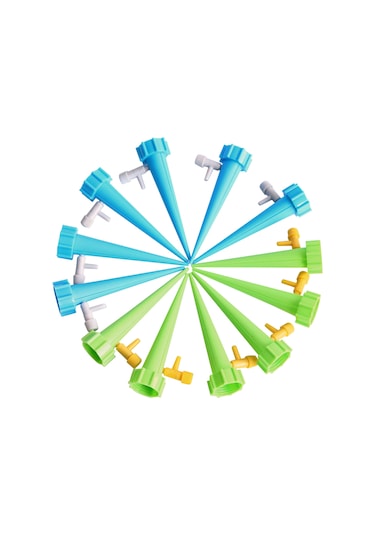 Shineyee 12'li Bitki Sulama Sistemi - Otomatik Damla Sulama Cihazı, Kontrollü Valfli, Tatil Ve İşten Ayrık Zamanlar İçin