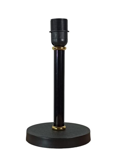 Metal Gövdeli Abajur Ayağı Gold Detaylı Siyah