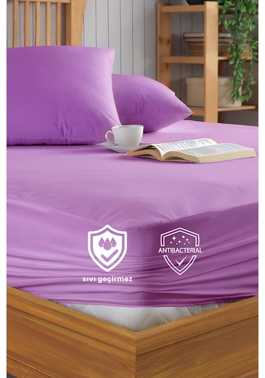 Formeya Lila Mikro Fitted Sıvı Geçirmez Yatak Koruyucu Alez Lila
