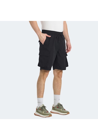 Slazenger RODYA Erkek Cepli Kargo Siyah Şort