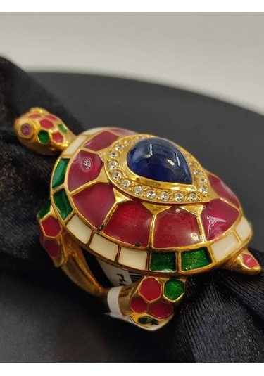 925 Ayar Gümüş Mine İşlem Yüzük 247 Altın