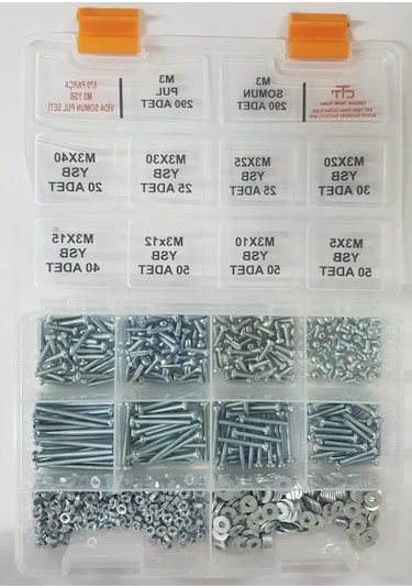 M3 Ysb Vida Set 870 Adet Vida -Somun-Pul Seti N11.28488