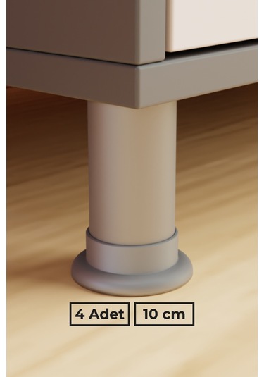 Krom Gri 10 Cm 4 Lü Mobilya Ayağı Koltuk Baza Masa Ofis Dolap İçin Dayanıklı Modern Tasarım Gzm Krom Gri 10 Cm