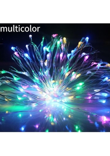 Çok Renkli 1m/2m/5m/10m/20m Usb Led Dize Işıklar Bakır Gümüş Tel Çelenk Işık Su Geçirmez Peri Işıklar Noel Düğün Parti Dekorasyon İçin 1m Çok Renkli