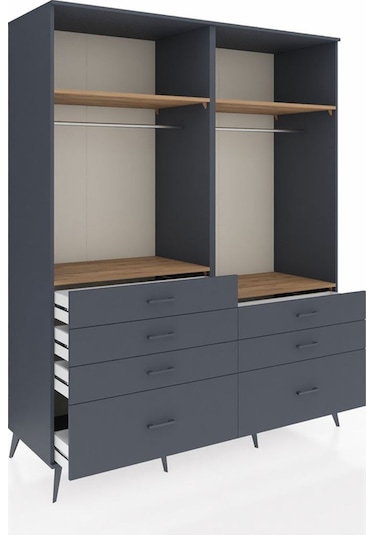 Kronos Gardrop 4 Raflı 7 Çekmeceli 2 Askılı 176x59x221 Antrasit-çam/antrasit Çam/antrasit Kronos Gardrop 4 Raflı 7 Çekmeceli 2 Askılı 176x59x221 Antrasit-çam/antrasit Çam/antrasit
