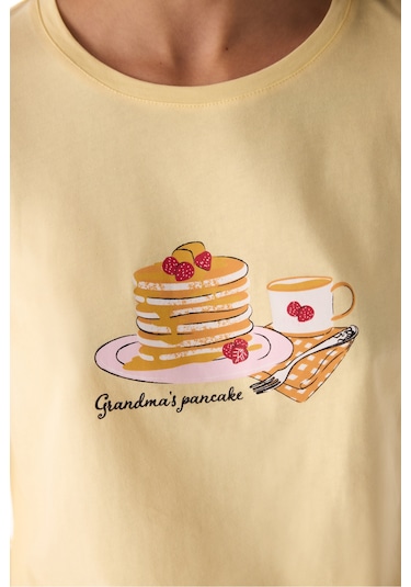 Penti Renkli Breakfast Pantolon Pijama Takımı