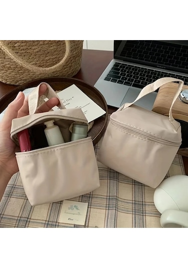 Elmpaly Yeşil Renkli Çok Amaçlı Mini Makyaj Çantası, Ruj Anahtar Şarj Kablosu Saklama Yeşil