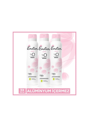 Emotion Love Kadın Sprey Deodorant  3 x 150 ML