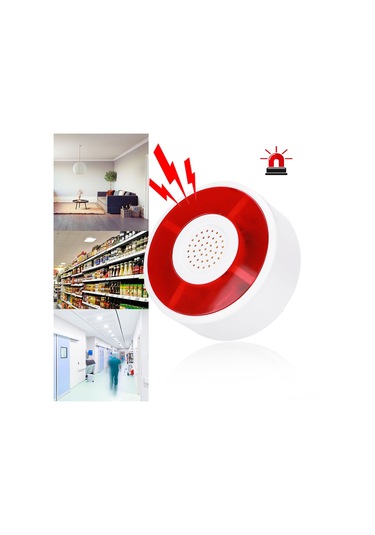 Geeroyoo Rja-108 Modeli Abs Plastik Dc12v Led Işık Ve Sesli Alarm Sistemi, 110db Yüksek Ses, Enerji Tasarruflu, Kolay Kurulum