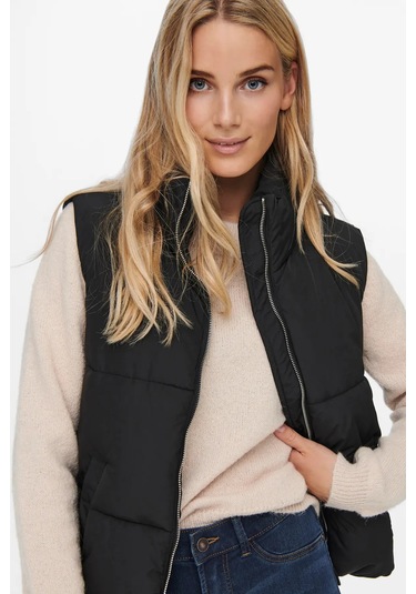 Jdy Kadın Jdynewerıca Dik Yaka Çift Cepli Şişme Yelek 15234210 Siyah Siyah