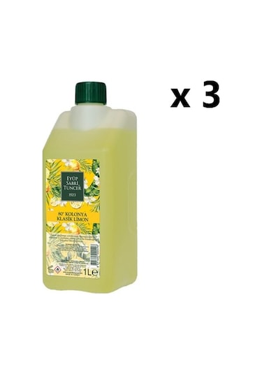 Eyüp Sabri Tuncer 80 Derece Limon Kolonyası Bidon 1 L x 3