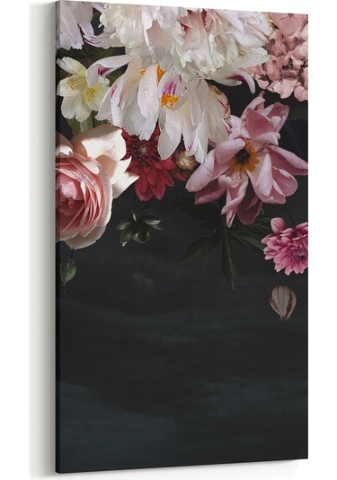 Olla 40x80 Cm 11767dd Çiçek Görseli Dikey Dar Kanvas Tablo