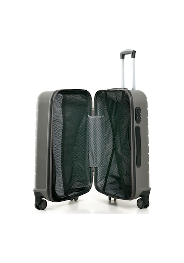 Yefa Pp Polipropilen Kırılmaz Orta Boy Valiz Gri