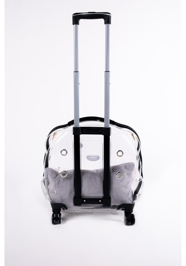 Nishev.com Evini Sev Sürülebilir Şeffaf Tekerlekli Kedi Köpek Hayvan Taşıma Çantası