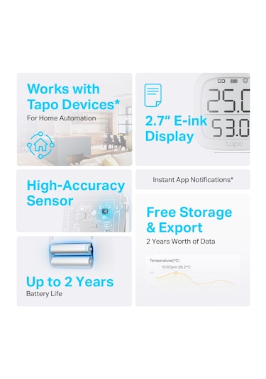 Tp-lınk Tapo T315, Akıllı Sıcaklık Ve Nem Monitörü