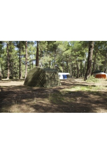 İki Odalı Askeri Kamuflaj Kamp Çadırı 4 - 8 Kişilik Kamuflaj