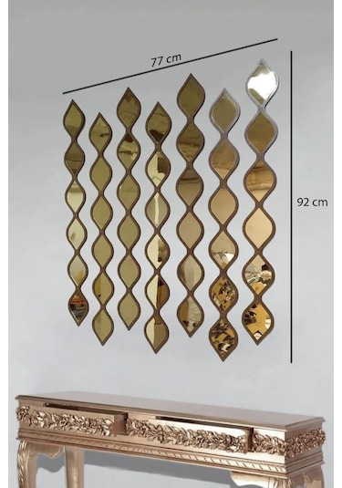 Demdekor Su Damlası Dekoratif Ayna Beşli Şeffaf